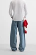Джинси вільного крою Zara Baggy Fit 31 синій 6045/300/427 - изображение 3