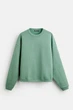 Світшот з вареним ефектом Zara XL світло-зелений 4393/310/912 - зображення 7