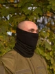 Зимовий тактичний баф для військових флісовий чорний - зображення 1
