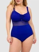 Злитий купальник великого розміру Fuba 28006 синій 7XL - зображення 1
