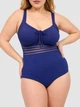 Слитный купальник большого размера Fuba 28006 темно-синий 9XL - изображение 3