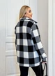 Женская теплая флисовая рубашка 1124662 2XL-3XL (56-58) Черно-белая клетка - изображение 2