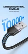 Кабель 100W Toocki 6A 3 в 1 кабель USB- А - USB-Type-C/MicroUSB/Lightning 1.2m Gray - изображение 7