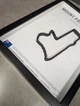 Объемная Рамка с 3D Трассой Mount Panorama Circuit (Mount Panorama/Wahluu) / Bathurst, New South Wales, Australia / Маунт Панорама в Масштабе 1:40 000 Black Matte / Frame 32x23x3 - изображение 4