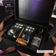 Набір для віскі з камінням у дерев'яній коробці з келихами Luminarc Sterling у чорному кольорі 300 мл WS101S - зображення 1
