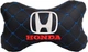 Подушка на подголовник EVAtech ECO 27 х 16 см Honda Черная с синей нитью (SPCRBLV060) - изображение 1