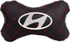 Подушка на підголовник EVAtech ECO 27 х 16 см Hyundai Чорна з червоною ниткою (SPCRBRV012) - зображення 1