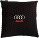 Подушка EVAtech 40 х 40 см Audi Черная с красной нитью (SPBALMRBRV003) - изображение 1