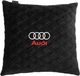 Подушка EVAtech 40 х 40 см Audi Чорна з чорною ниткою (SPBALHRBBV003) - зображення 1
