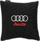 Подушка EVAtech 30 х 30 см Audi Черная с черной нитью (SPSALMRBBV003) - изображение 1
