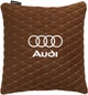 Подушка EVAtech 30 х 30 см Audi Коричневая с коричневой нитью (SPSALMRZZV095) - изображение 1