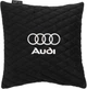 Подушка EVAtech 30 х 30 см Audi Черная с черной нитью (SPSALMRBBV095) - изображение 1