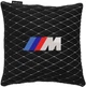 Подушка EVAtech 30 х 30 см BMW M Черная с белой нитью (SPSALMRBWV006) - изображение 1