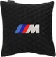 Подушка EVAtech 30 х 30 см BMW M Черная с черной нитью (SPSALMRBBV006) - изображение 1