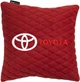 Подушка EVAtech 30 х 30 см Toyota Красная с красной нитью (SPSALMRRRRV031) - изображение 1