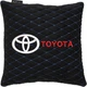 Подушка EVAtech 30 х 30 см Toyota Чорна з синьою ниткою (SPSALMRBLV031) - зображення 1