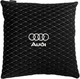 Подушка EVAtech 40 х 40 см Audi Черная с белой нитью (SPBALMRBWV095) - изображение 1
