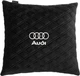 Подушка EVAtech 40 х 40 см Audi Чорна з чорною ниткою (SPBALHRBBV095) - зображення 1