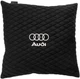 Подушка EVAtech 40 х 40 см Audi Чорна з чорною ниткою (SPBALMRBBV095) - зображення 1