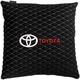 Подушка EVAtech 40 х 40 см Toyota Черная с белой нитью (SPBALMRBWWV031) - изображение 1