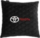 Подушка EVAtech 40 х 40 см Toyota Чорна з чорною ниткою (SPBALHRBBV031) - зображення 1