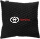 Подушка EVAtech 40 х 40 см Toyota Черная с черной нитью (SPBALMRBBV031) - изображение 1
