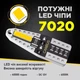 Комплект світлодіодних ламп NAPO PRO T10-7020-2smd W5W T10 колір світіння білий 4 шт - зображення 2