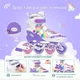 Роликовые коньки раздвижные Inline Skates PU свет размер 34-38 стелька 21-23,5 см Violet (61203-М) - изображение 9