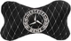 Подушка на подголовник EVAtech 27 х 16 см Mercedes-Benz Черная с белой нитью (SPALMRBWV016) - изображение 1