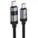 Кабель ACEFAST C15-03 USB-C to USB-C zinc alloy digital display braided charging data cable Black (6974316283720) - изображение 4