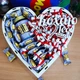 Подарунковий бокс серце з принтом «Love is...» з цукерками (ar166) - зображення 1