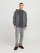 Толстовка на молнии мужская Jack & Jones 12249342 2XL Серая (5715672237801) - изображение 3