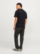 Футболка хлопковая длинная мужская Jack & Jones 12257579 L Черная (5715516385941) - изображение 2