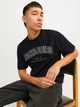 Футболка хлопковая длинная мужская Jack & Jones 12257579 L Черная (5715516385941) - изображение 4