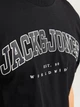 Футболка хлопковая длинная мужская Jack & Jones 12257579 L Черная (5715516385941) - изображение 6