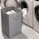 Ящик для зберігання текстильний з кришкою MBM HOME TH-02 GRAY сірий - зображення 5