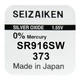 Батарейка срібно-цинкова Seiko 373 SR916SW (SR68), 1.55V, блістер 1шт - зображення 1