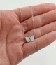 Колье серебряное с цирконием "Бабочка" 42-44 см Арт.12000 - изображение 5