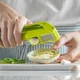 Многофункциональный пресс измельчитель для чеснока чесночница с функцией нарезки чеснока дольками (2 в 1) Оранжевый - изображение 3