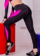 Спортивні легінси батал Dionafit, лосини великих розмірів для спорту з рожевими вставками чорний колір розмір 7XL - зображення 4