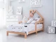 Дитяче ліжко будинок Монтессорі BUSY WOOD на ніжках Модель 3 190х90 см натуральне дерево - зображення 1