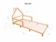 Детская кровать домик Монтессори BUSY WOOD на ножках Модель 3 190х90 см белая - изображение 2