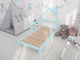 Дитяче ліжко будиночок Монтессорі BUSY WOOD на ніжках Модель 3, 160х80 см блакитне - зображення 6