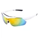 Очки спортивные, велосипедные, сменные линзы в белой оправе - изображение 3
