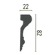 Молдинг полиуретановый 82x22x2000 мм Gaudi Decor CR 516 - изображение 2