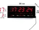 Часы настенные электронные LED Number Clock D3615 черные Black Red с красными цыфрами - изображение 4