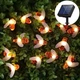 Уличная гирлянда на солнечной батарее Пчелки 6,5м, 50 LED, 8 режимов, Теплый белый - изображение 1