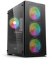 Корпус 2E Gaming Virtus Neo Tempered Glass Black, без БЖ, Mid Tower, для ATX / Micro ATX / Mini ITX, 2xUSB 2.0, 1xUSB 3.0, 1x120 ARGB Fan, 3x140 ARGB Fan, бічна панель із загартованого скла (2E-G3301N) - зображення 1