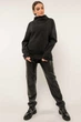 Світшот з трикотажу з подовженою спинкою та стійкою RiMari 42 Чорний (rm12969) - изображение 2