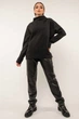 Світшот з трикотажу з подовженою спинкою та стійкою RiMari 42 Чорний (rm12969) - изображение 5